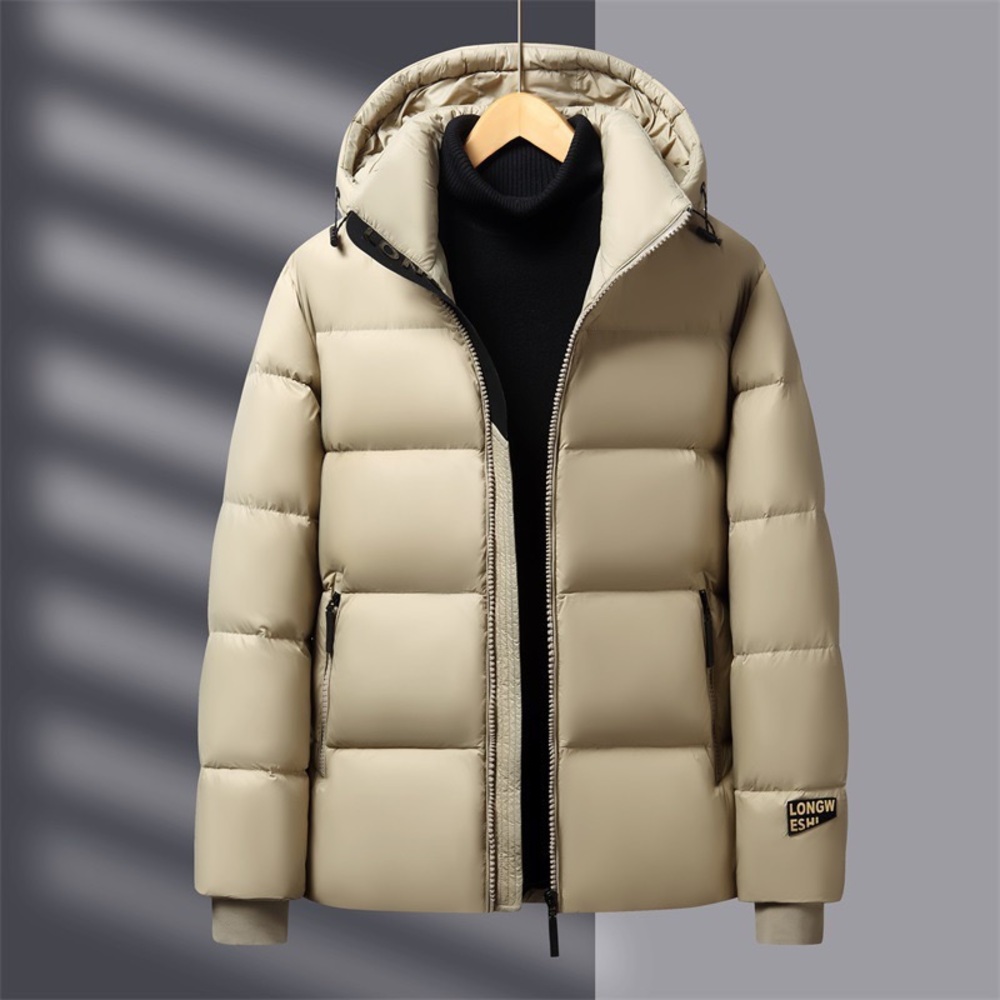 Men's Tan Puffer Jacket